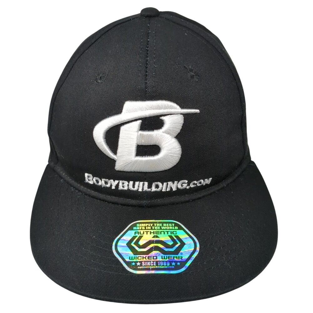 Bodybuilding.com Snapback Hat Black One Size Adjustable Wicked Wear